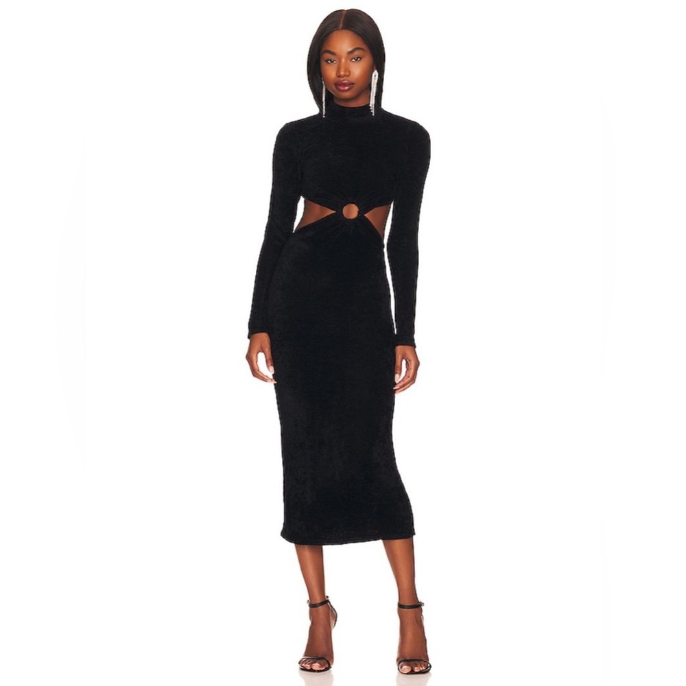Ronny Kobo Collection Black Midi Dress